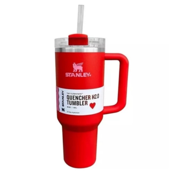 NEW Stanley Valentines Day Heart 40 oz Target Exclusive Red Tumbler - Picture 1 of 11